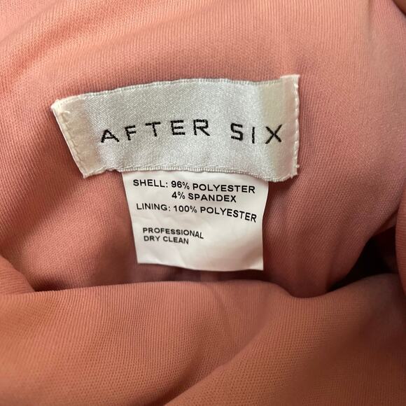 NWT AFTER SIX FAUX WRAP MIDI DRESS TULIP SKIRT Desert ROSE style 6828 6 - Picture 8 of 8